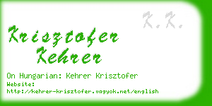 krisztofer kehrer business card